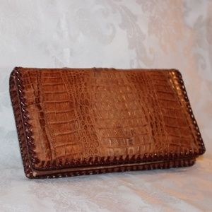 Vintage 40s/50s Alligator Skin Wallet Clutch